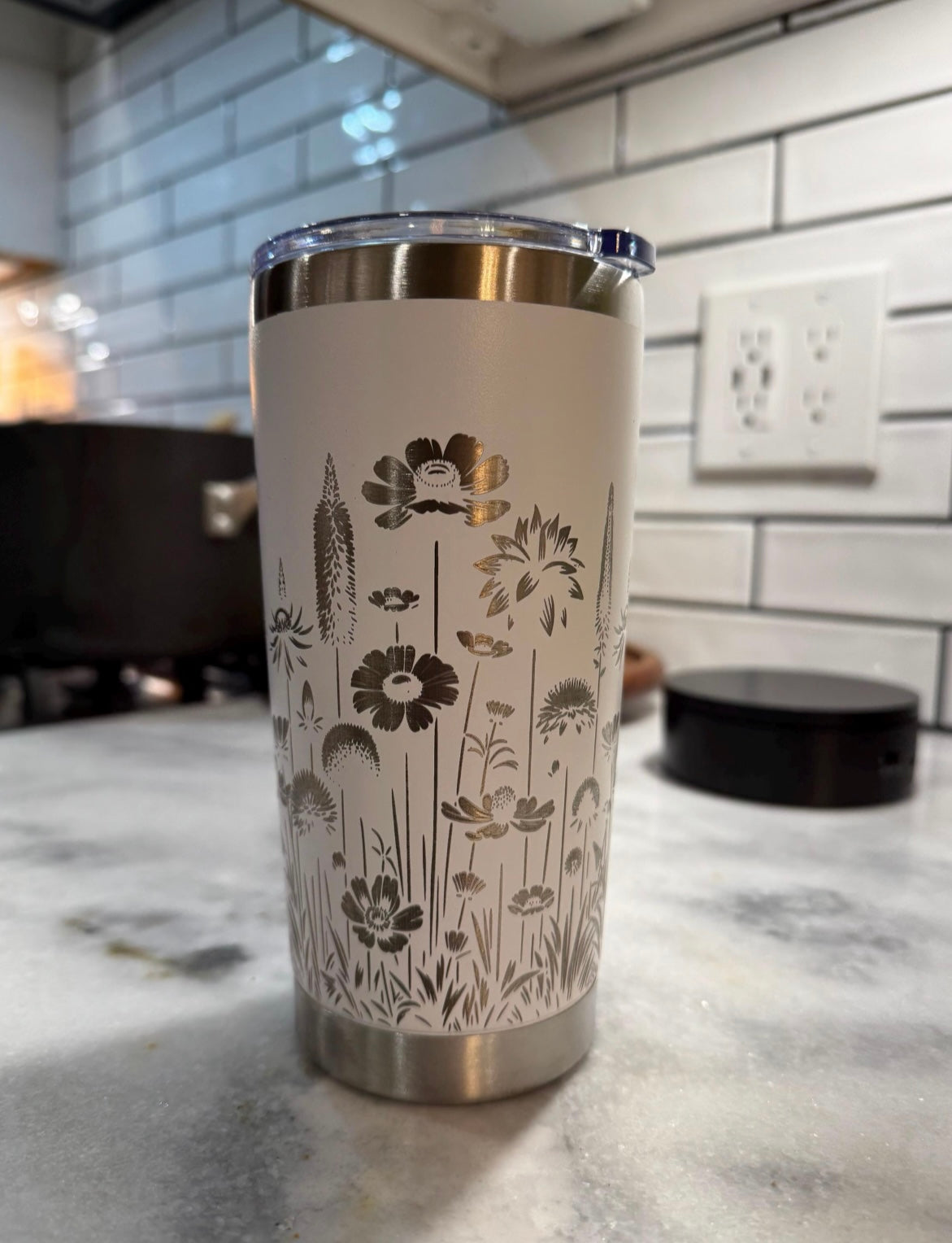 Full wrapped flower 20 oz tumblers