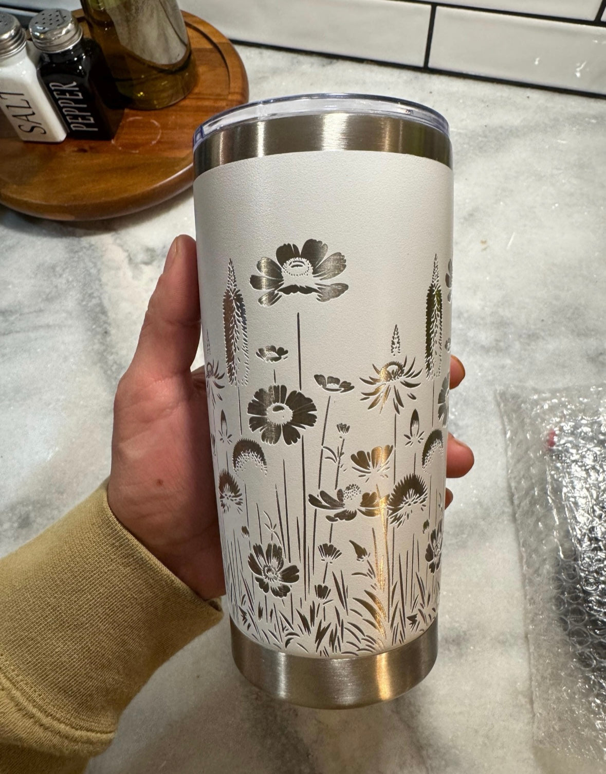 Full wrapped flower 20 oz tumblers