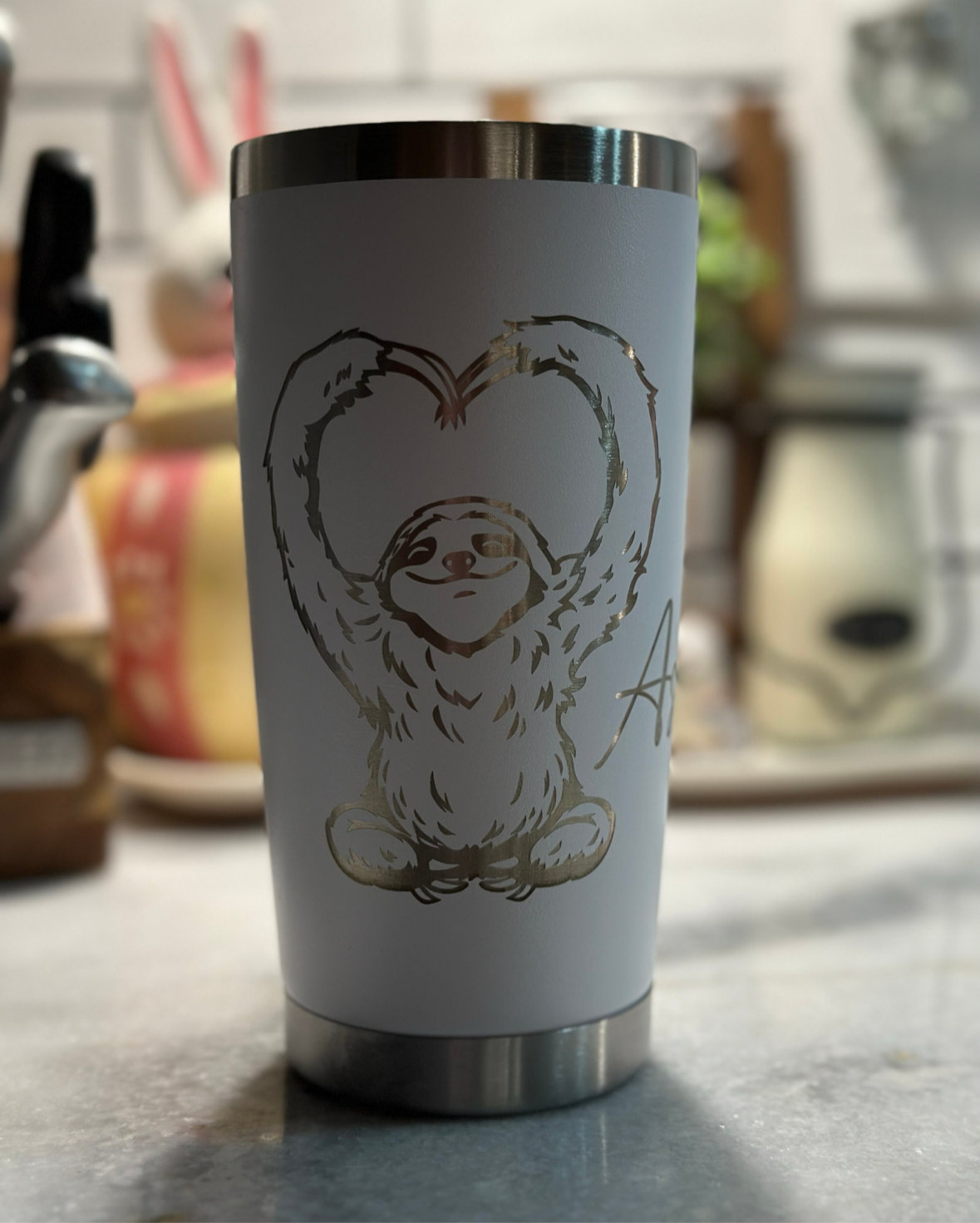 Sloth - Sloth Heart Love - Coffee mug - Coffee tumbler - Personalized Tumbler - Custom Mug