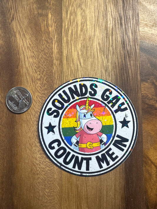 Sounds gay sticker